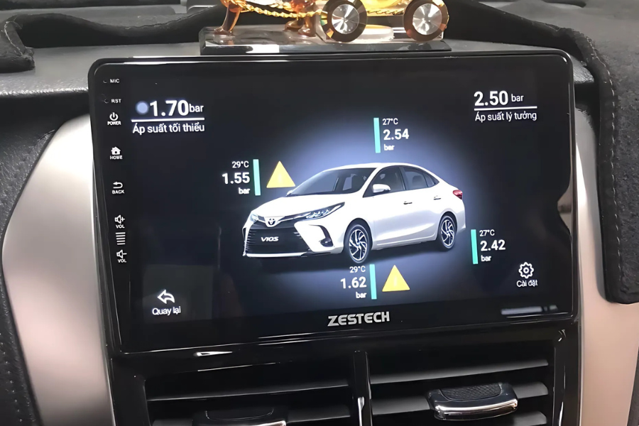 Hướng dẫn reset cảm biến áp suất lốp TPMS đối với dòng xe Toyota Vios
